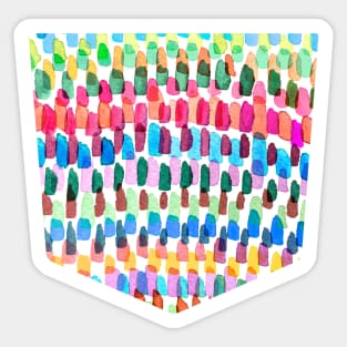 pocket- Watercolor strokes stripes colorful Sticker